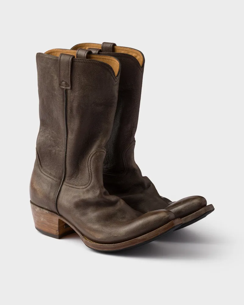 Prada Stiefel aus Leder Sienna