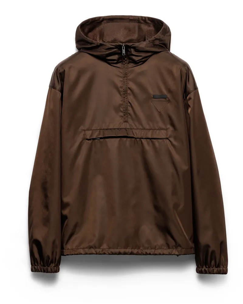 Prada Anorak Aus Re-nylon, Herren, Kakaobraun, Größe Kakaobraun