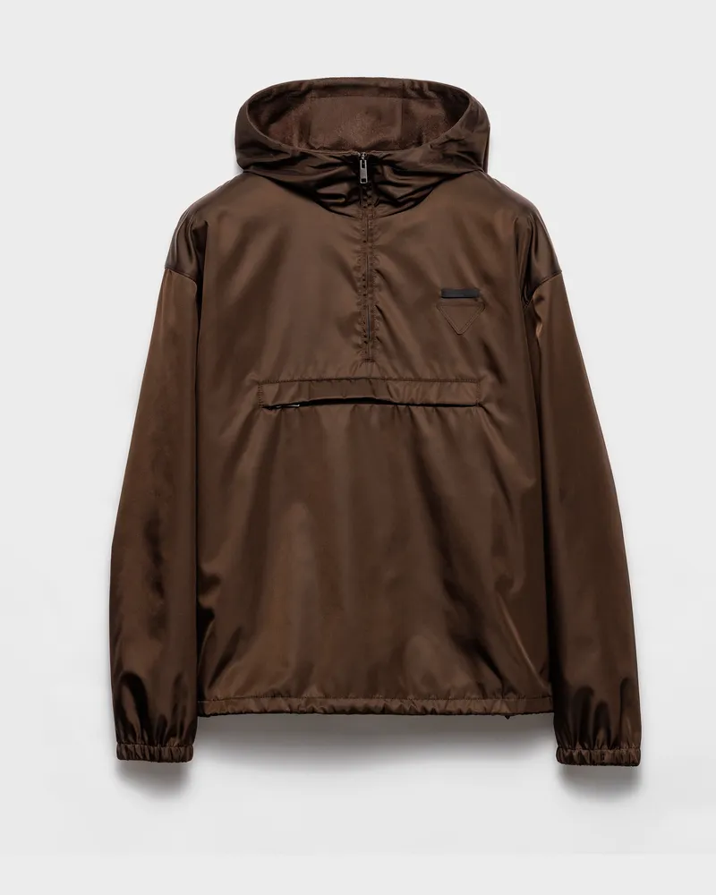 Prada Anorak aus Re-Nylon Kakaobraun