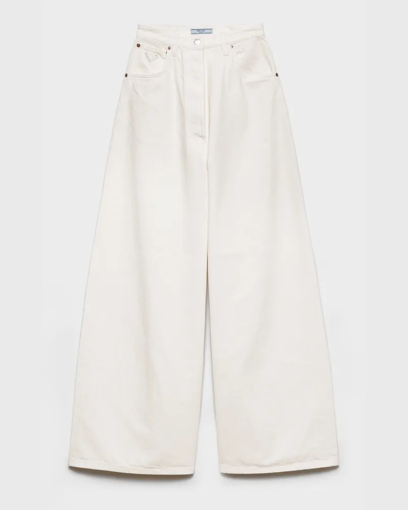 Prada Palazzo-Jeans aus Denim Weiss