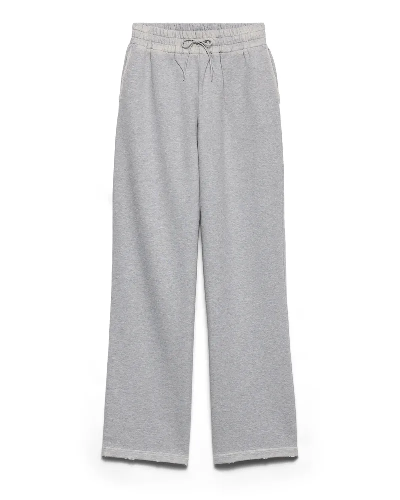 Prada Jogginghose Aus Baumwollfleece, Damen, Grau, Größe Grau