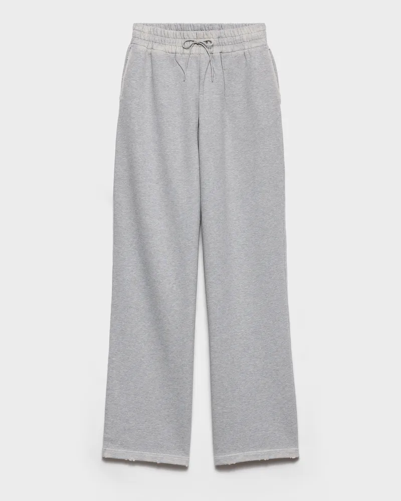Prada Jogginghose aus Baumwollfleece Grau