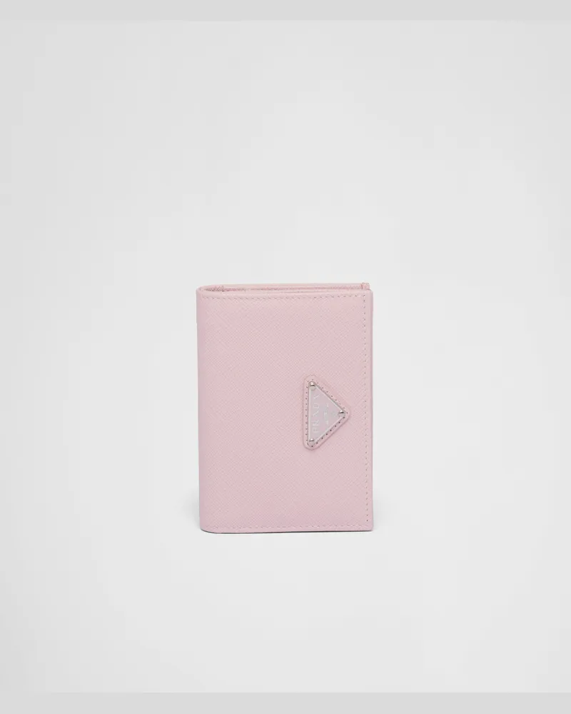 Prada Small Saffiano Leather Wallet Alabaster