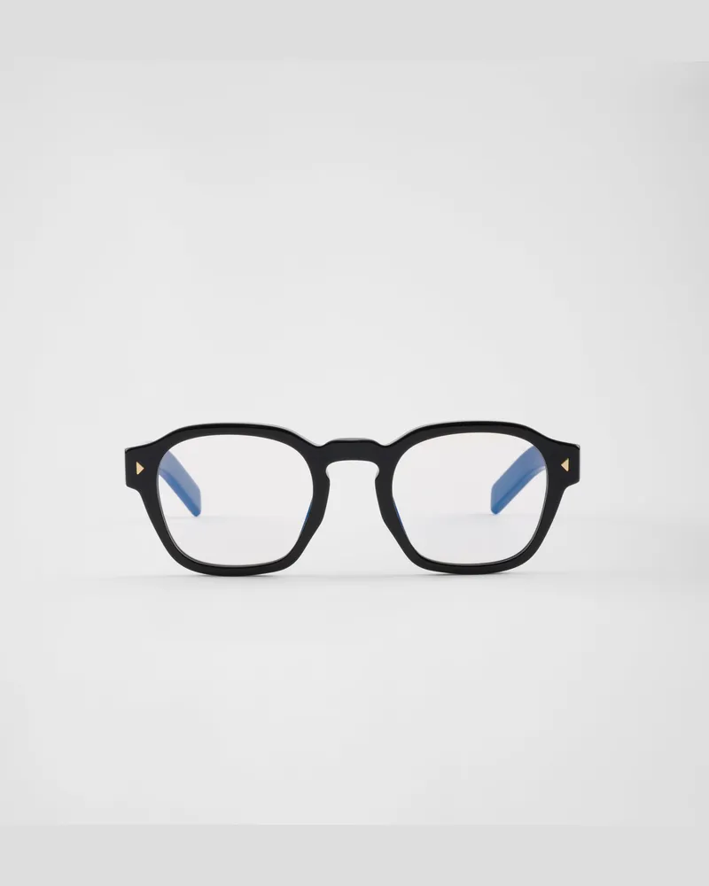 Prada Sonnenbrille mit der ikonischen Plakette aus Metall Gläser