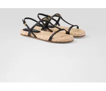 Flache Sandalen aus Nappa-Leder