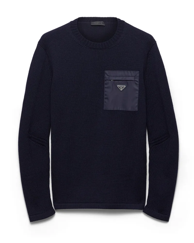 Prada Wollpullover, Herren, Blau, Größe Blau