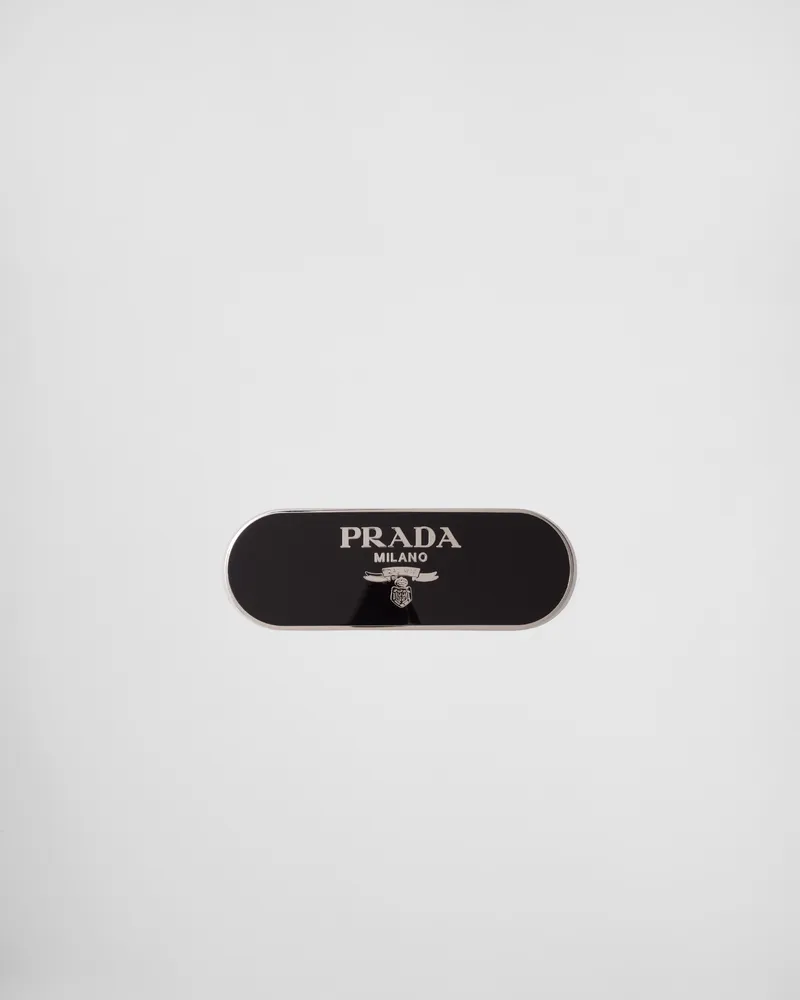 Prada Haarspange aus Metall Schwarz