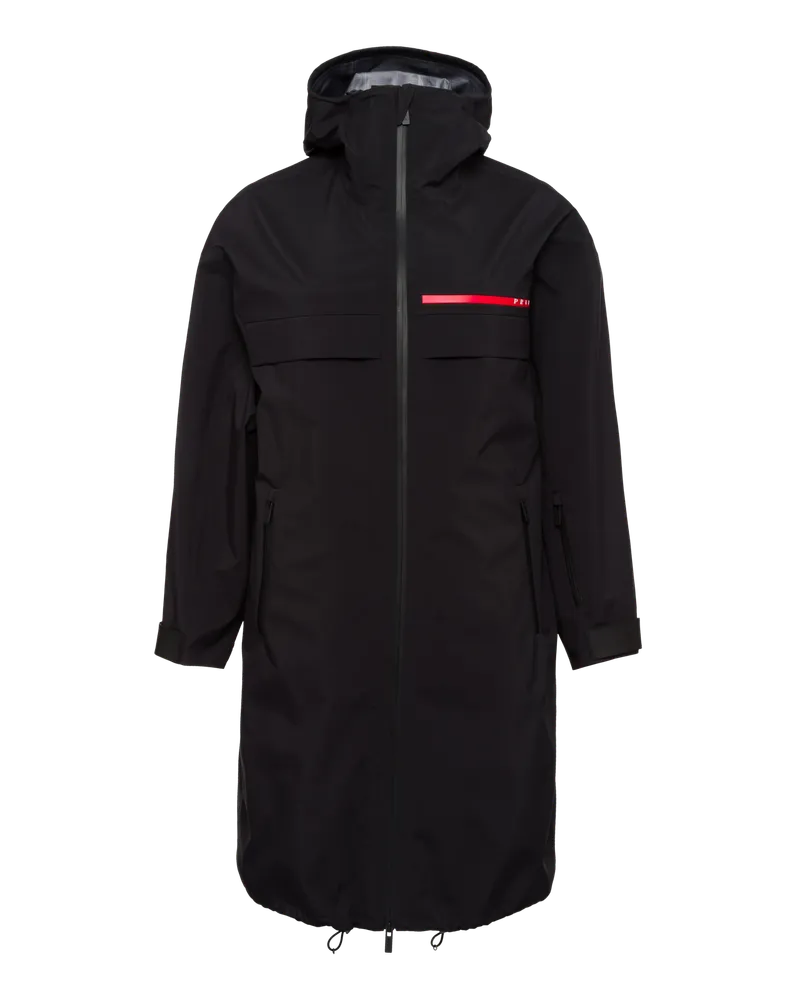 Prada Regenmantel aus GORE-TEX PRO Schwarz