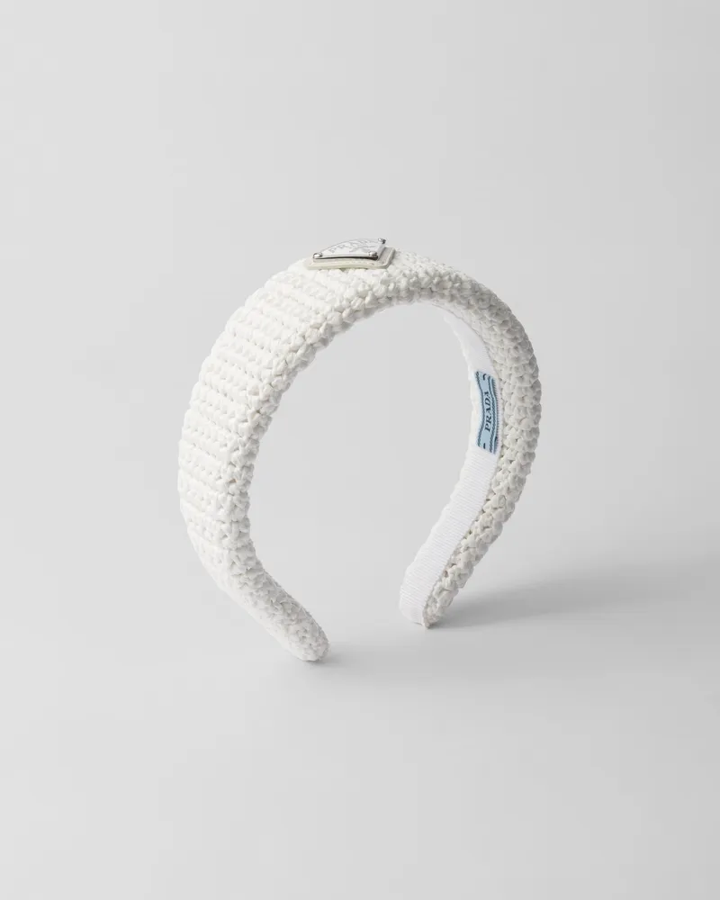 Prada Gehäkeltes Headband Weiss