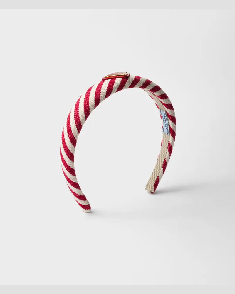 Prada Headband aus Baumwolle Rot