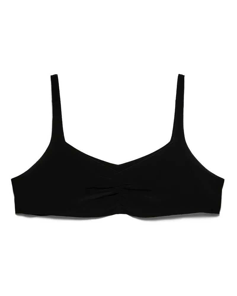 Prada Top Aus Crêpe De Chine, Damen, Schwarz, Größe Schwarz