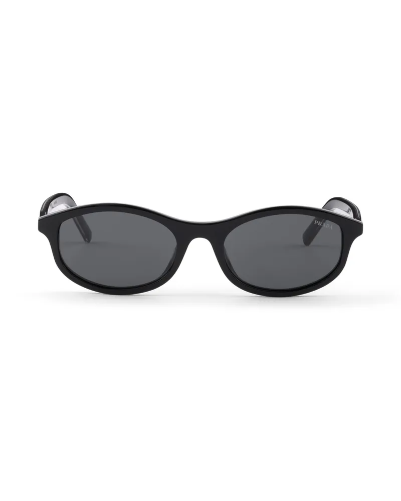 Prada Sunglasses With The Iconic Metal Plaque, Damen, Schiefergläser Schiefergläser