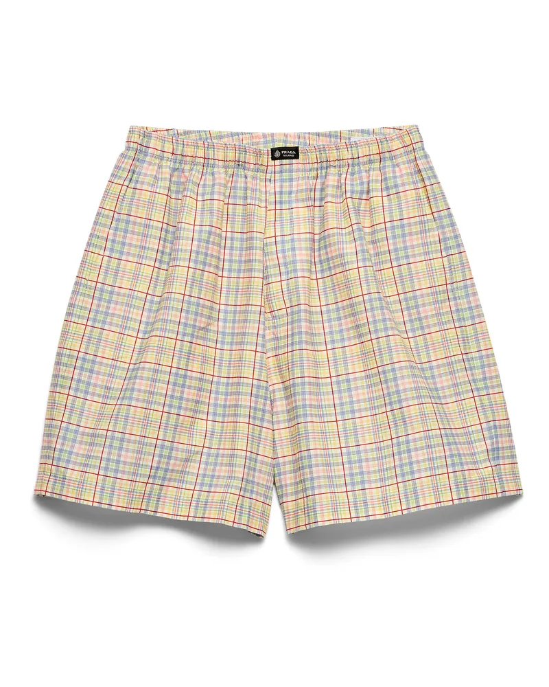 Prada Bermudas Aus Baumwolle, Herren, Saphirblau, Größe Saphirblau