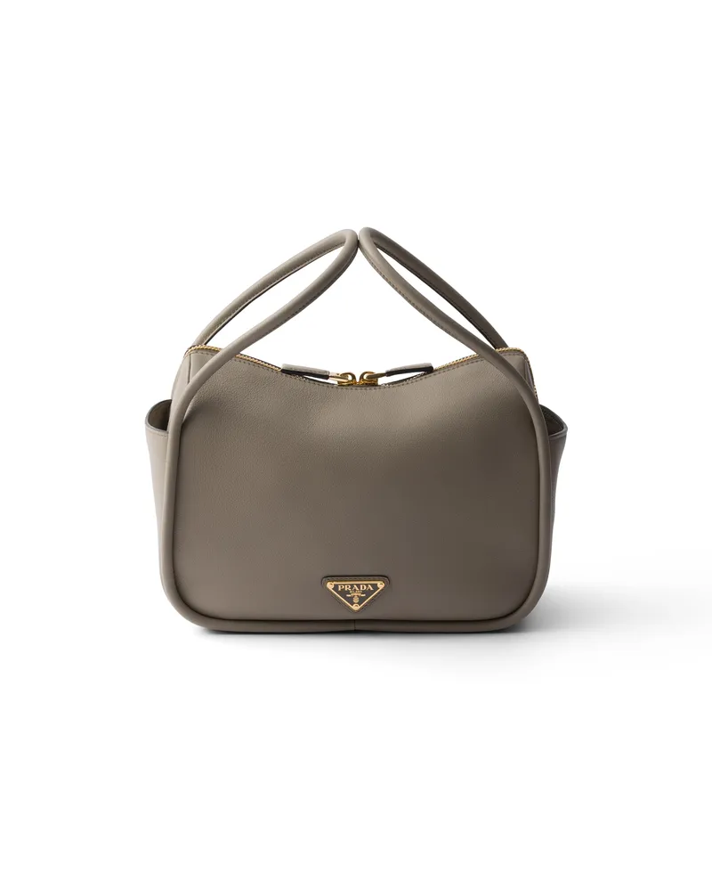 Prada Darling Handtasche Aus Leder, Damen, Lehm Lehm