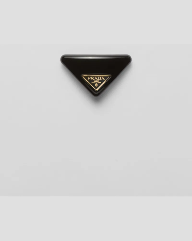 Prada Haarspange aus Plexiglas Schwarz