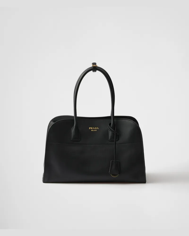 Prada Große Tote Bag aus Leder Schwarz