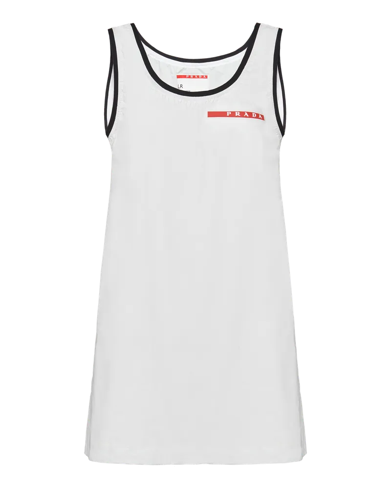 Prada Tanktop aus Light Re-Nylon Kalkweiss