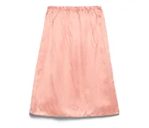 Rock Aus Gewaschenem Satin, Damen, Koralle, Größe