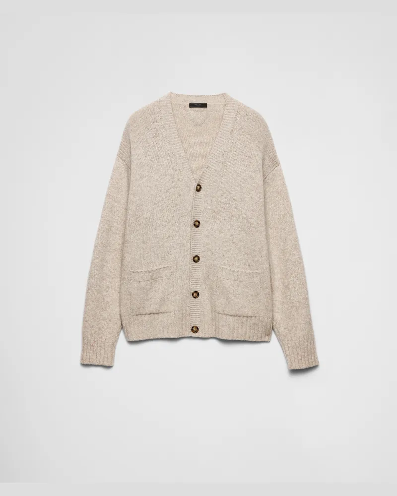 Prada Strickjacke aus Kaschmir Wüstenbeige