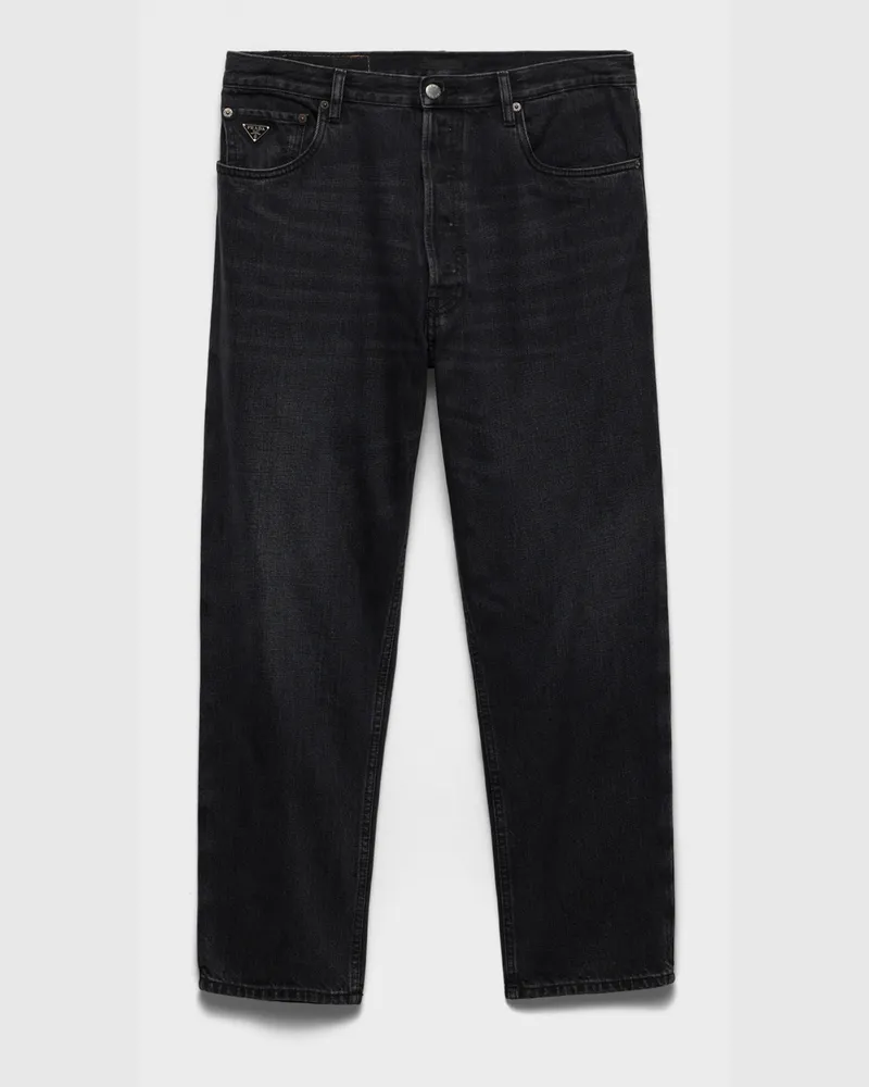 Prada Five-Pocket-Jeans aus Denim Schwarz