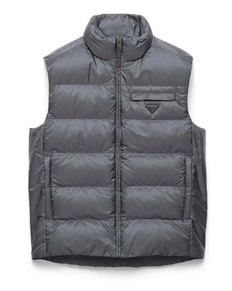 Prada Weste Aus Re-nylon, Herren, Eisengrau, Größe Eisengrau