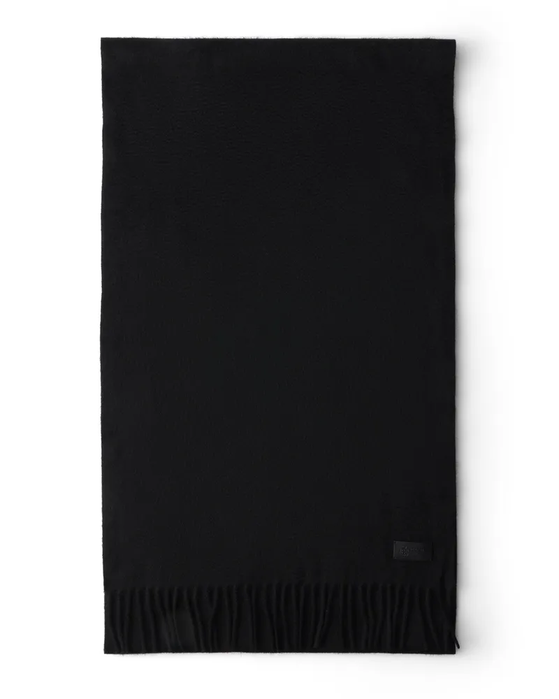 Prada Schal Aus Kaschmir, Damen, Schwarz Schwarz