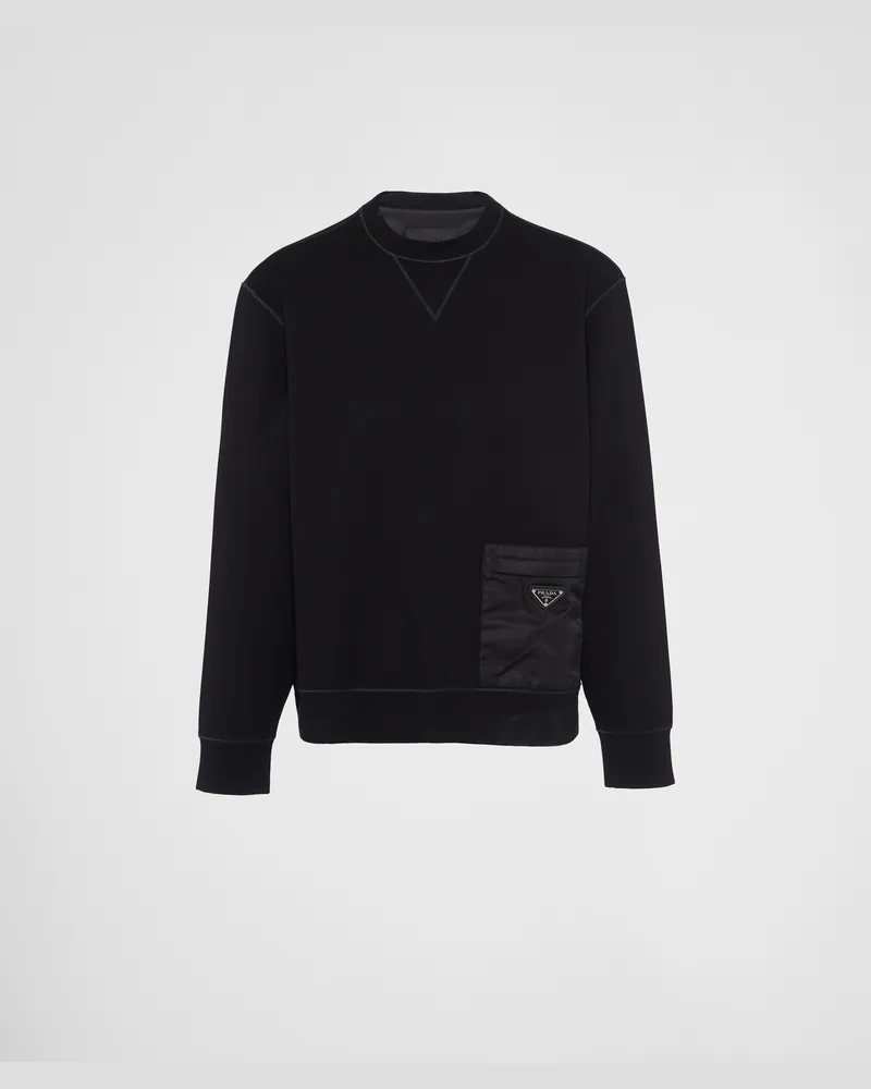 Prada Sweatshirt aus Funktionsgewebe Schwarz
