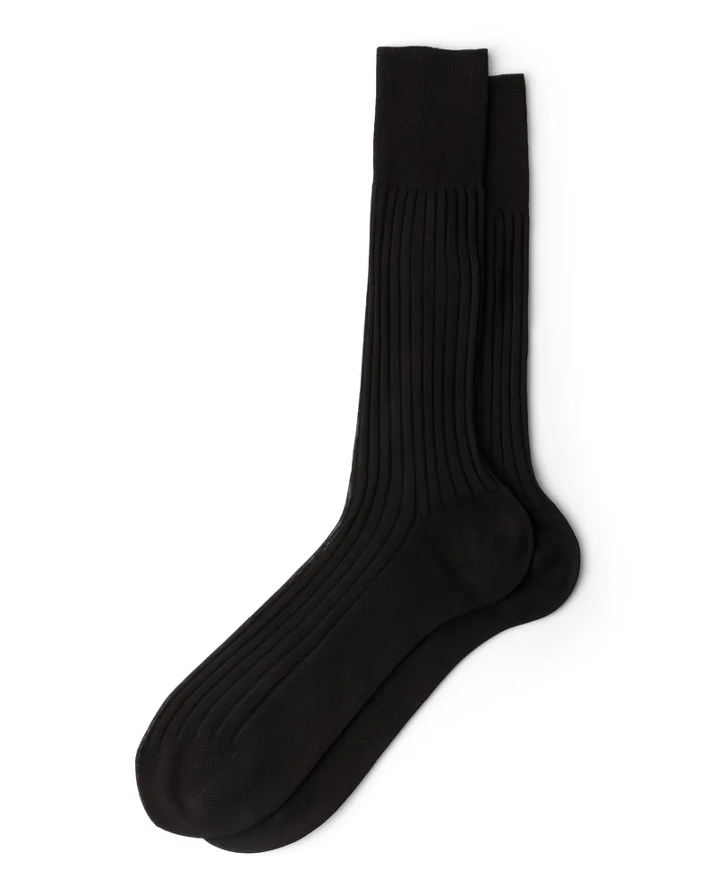 Prada Wadenlange Socken Aus Baumwolle, Herren, Braun, Größe 8 Braun