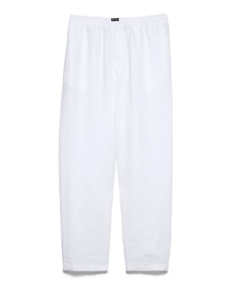 Prada Hose Aus Leinen, Herren, Weiss, Größe Weiss