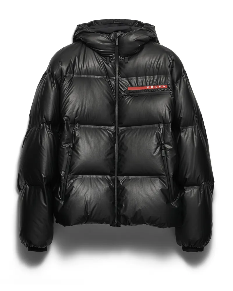 Prada Daunenjacke Aus Mittelschwerem Funktionsgewebe, Herren, Schwarz, Größe Schwarz