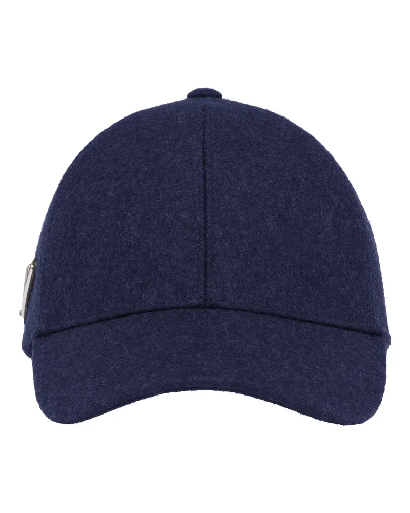 Prada Baseballkappe Aus Loden, Herren, Marineblau, Größe Marineblau