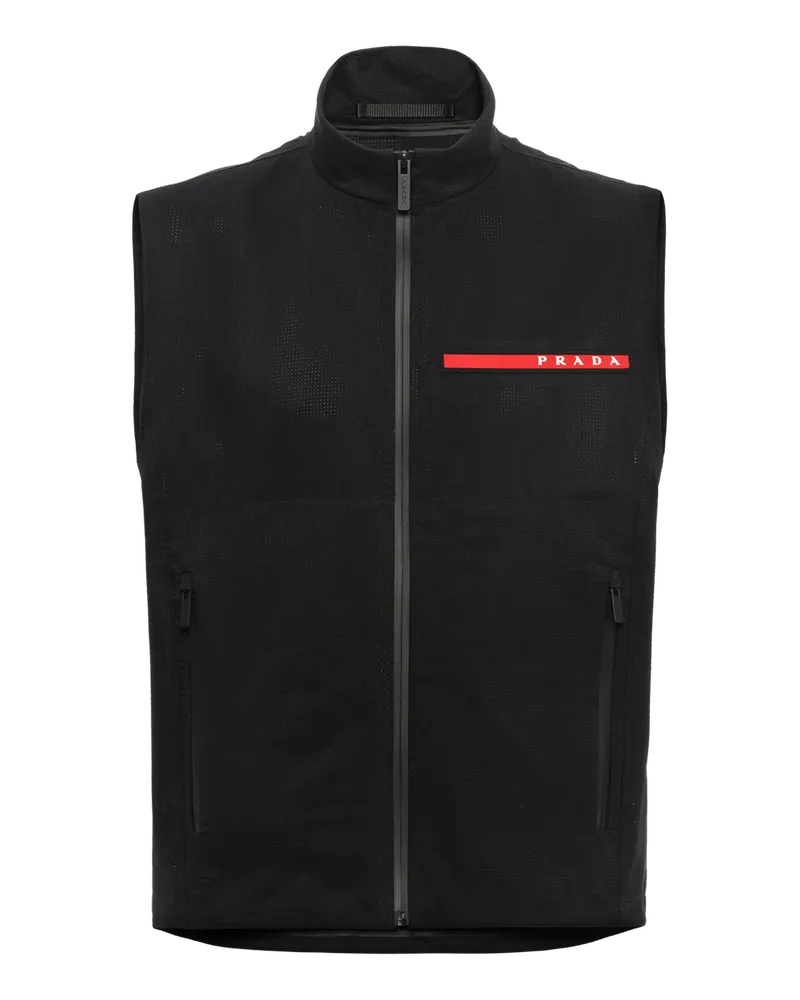 Prada Weste aus Light Bi-Stretch Schwarz