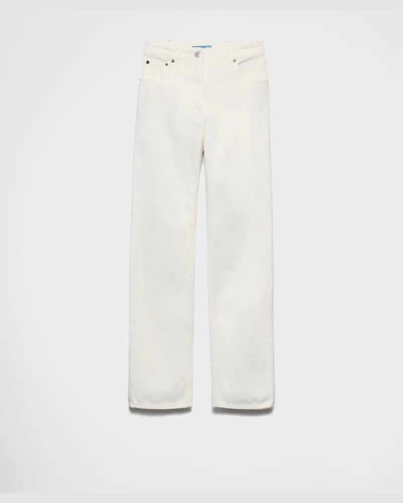 Prada Five-Pocket-Jeans aus Denim Weiss