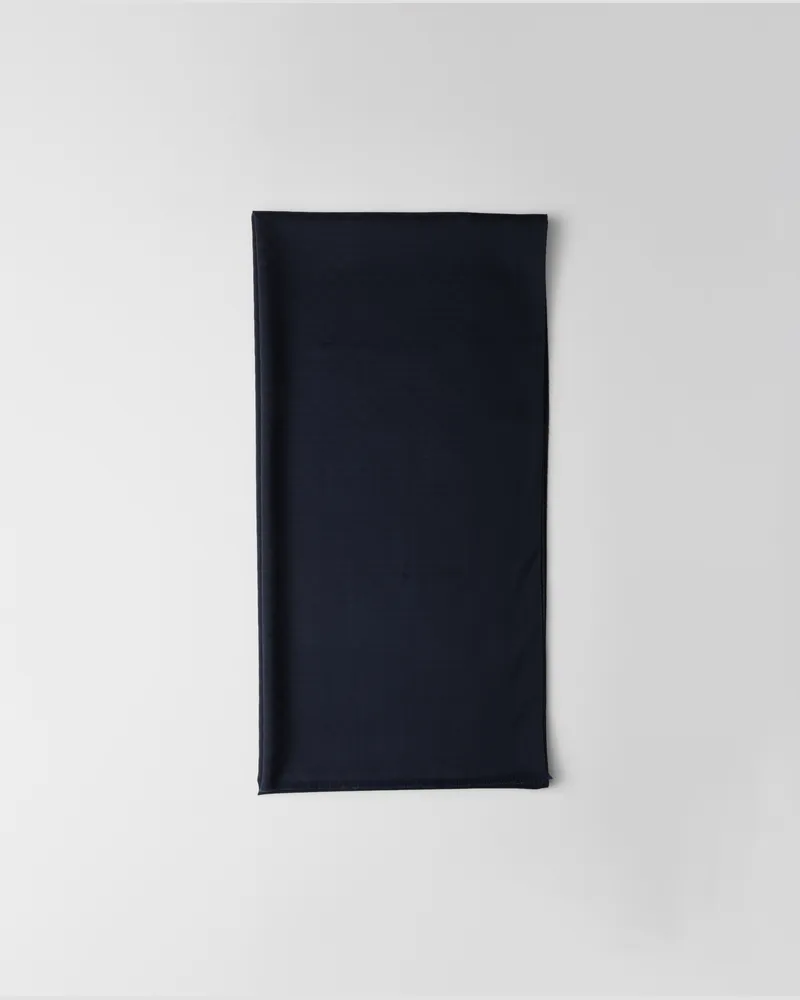 Prada Schal aus Wolle und Seide Blau