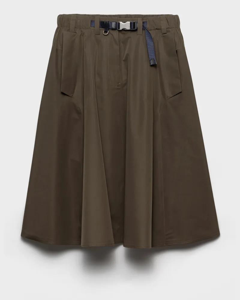 Prada Tellerrock aus Funktionsgewebe Camouflage