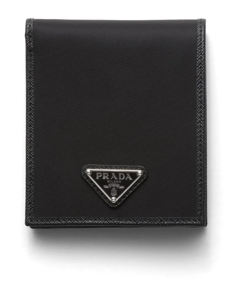 Prada Re-nylon Brieftasche Mit Münzfach, Herren, Schwarz Schwarz