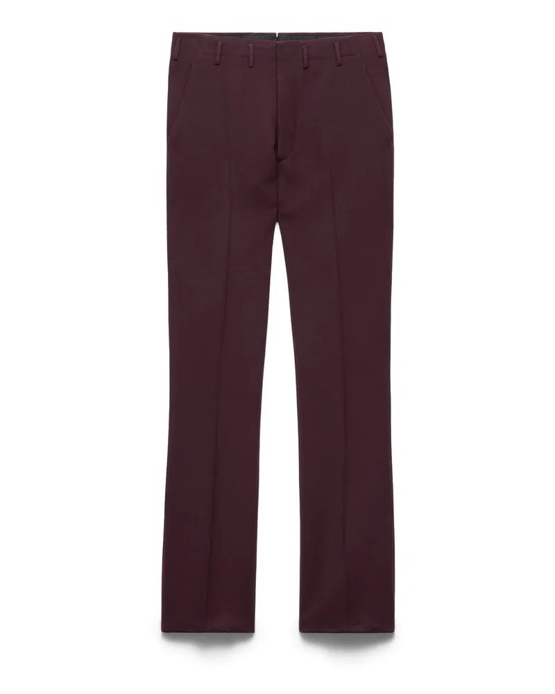 Prada Hose Aus Wolle, Herren, Pflaume, Größe Pflaume