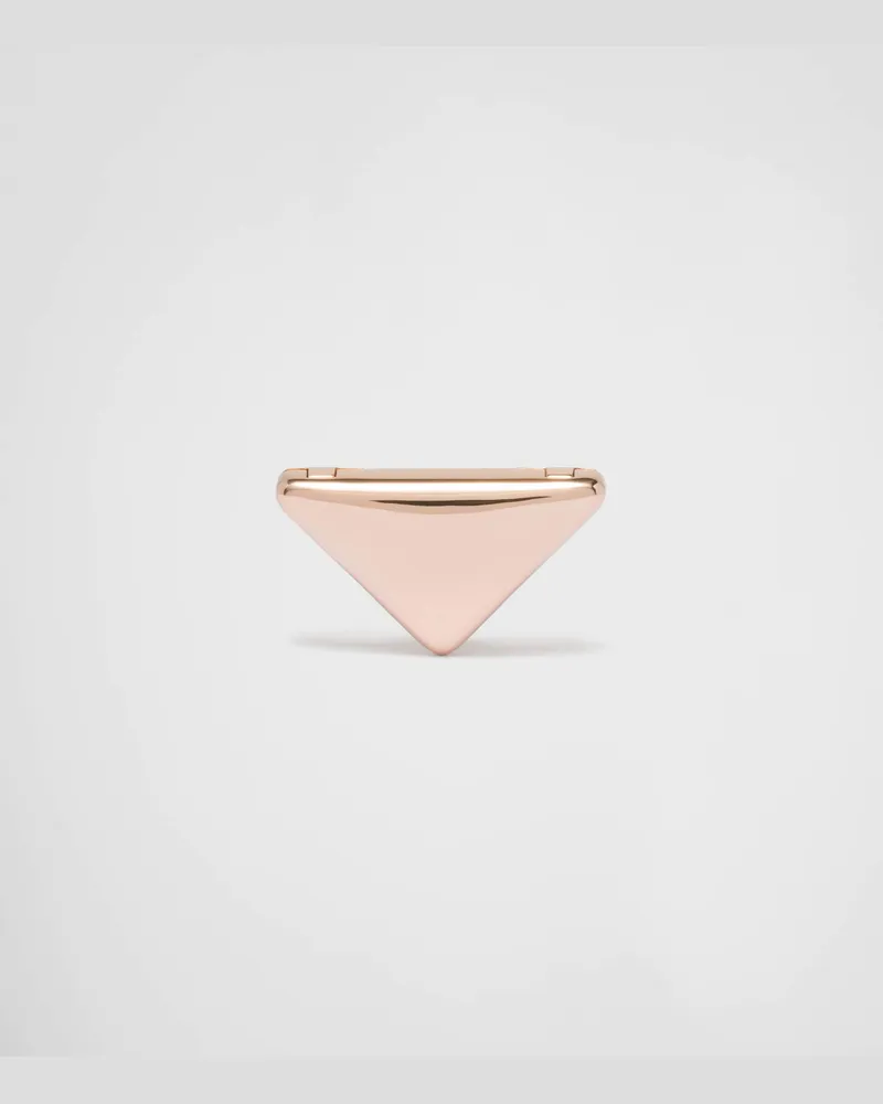 Prada Eternal Gold Brosche, Roségold mit Mini-Triangolo Roségold