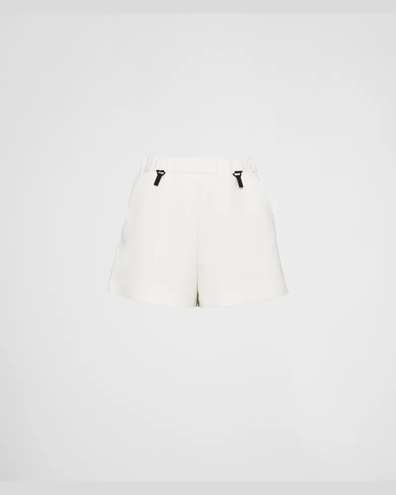 Prada Shorts aus Double Jersey Weiss