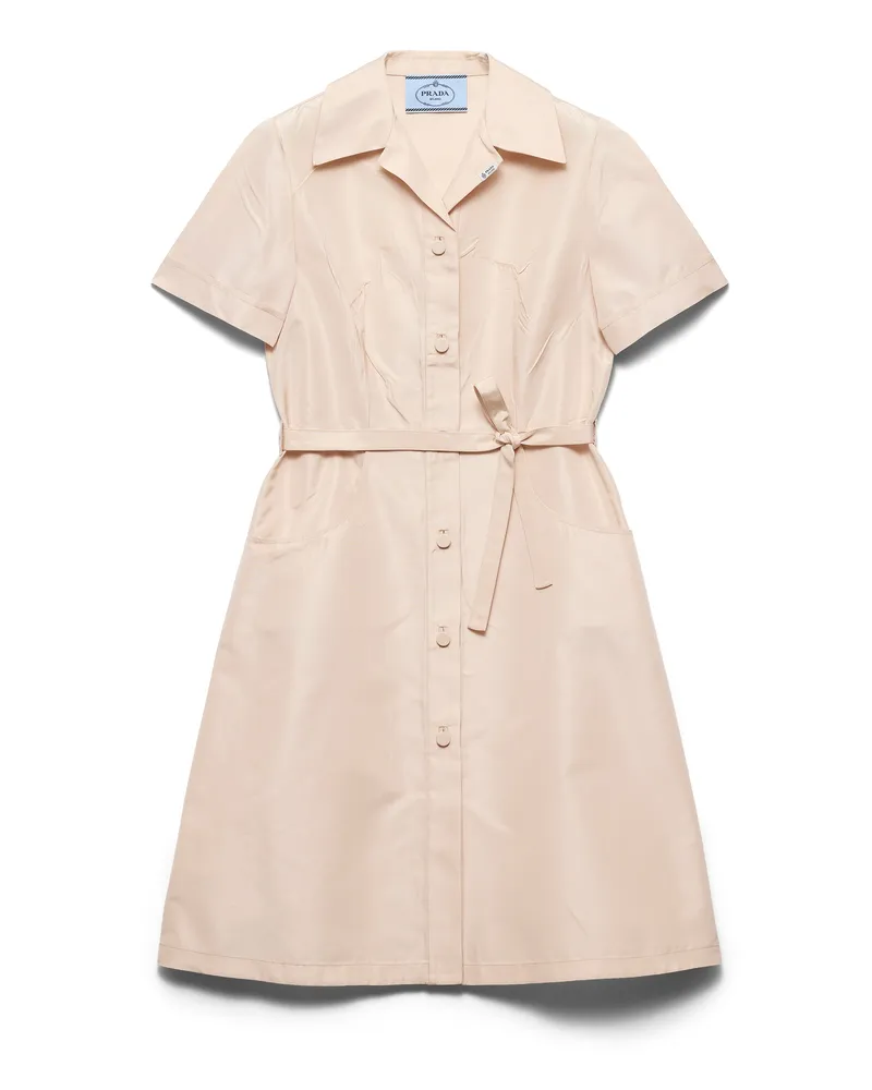 Prada Blusenkleid Aus Faille Seta, Damen, Sandbeige, Größe Sandbeige