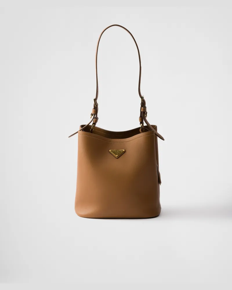 Prada Mittelgroße Tasche aus Leder Karamell