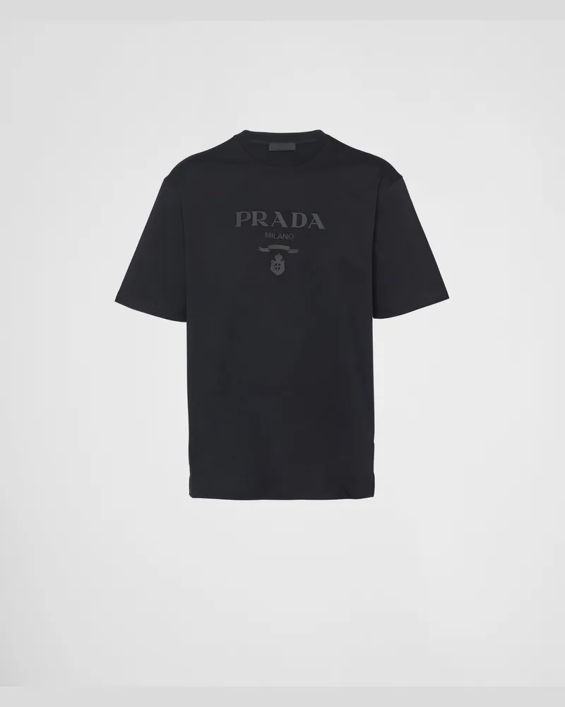 Prada T-Shirt aus Baumwolle Schwarz