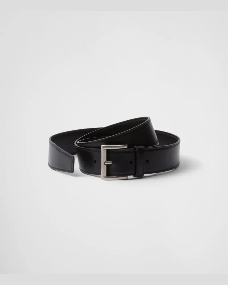 Prada Gürtel aus Leder Schwarz