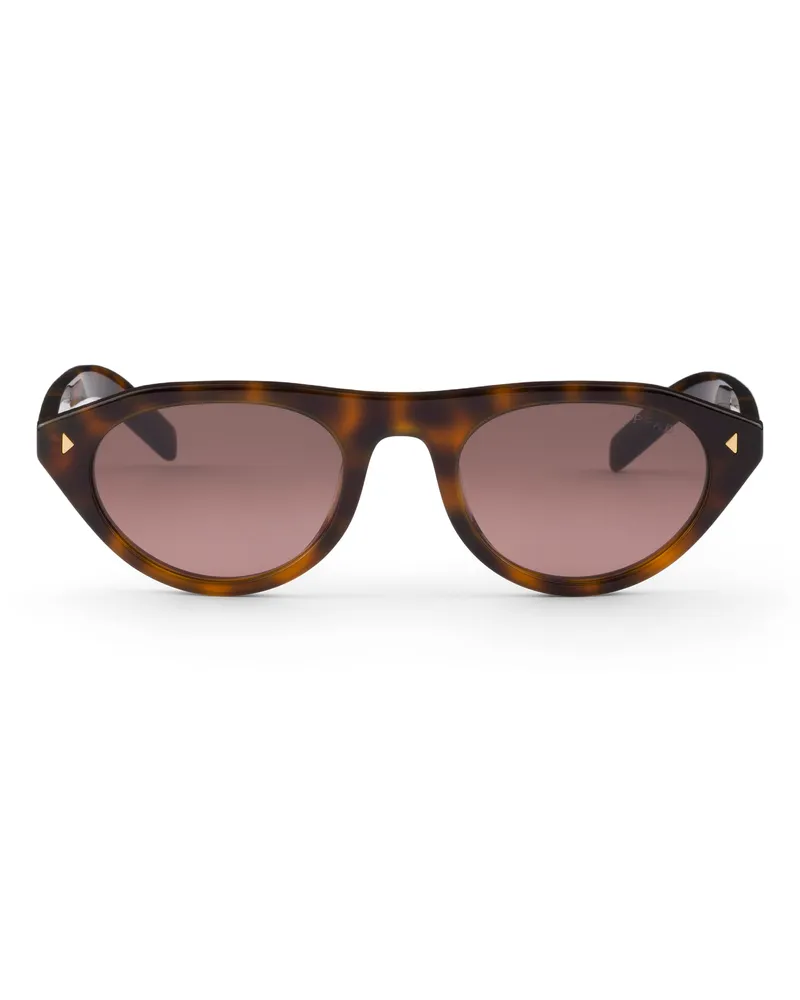 Prada Sonnenbrille Mit Der Ikonischen Metallplakette, Damen, Gläser Dahlie Gläser