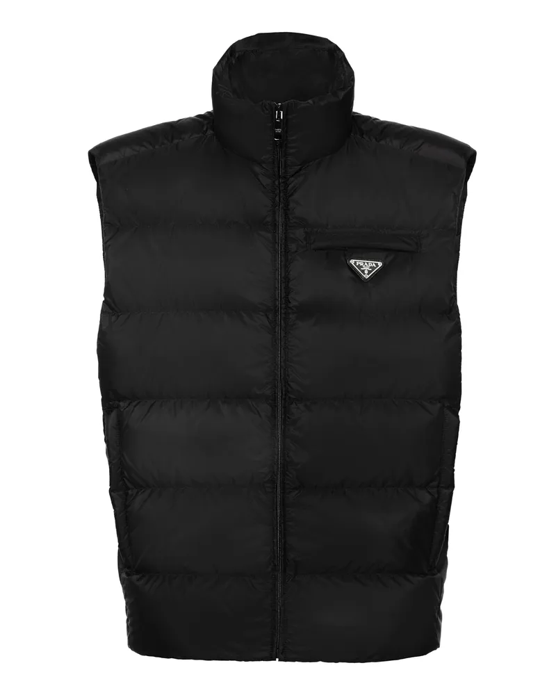 Prada Weste Aus Gepolstertem Re-nylon, Herren, Schwarz, Größe Schwarz