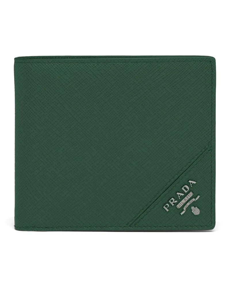 Prada Portemonnaie Aus Leder, Herren, Smaragdgrün Smaragdgrün