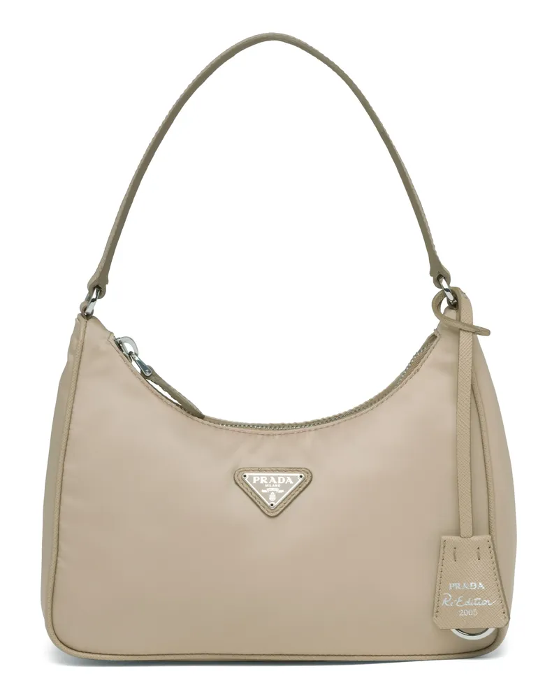 Prada Re-edition 2005 Mini Bag Aus Re-nylon, Damen, Wüstenbeige Wüstenbeige