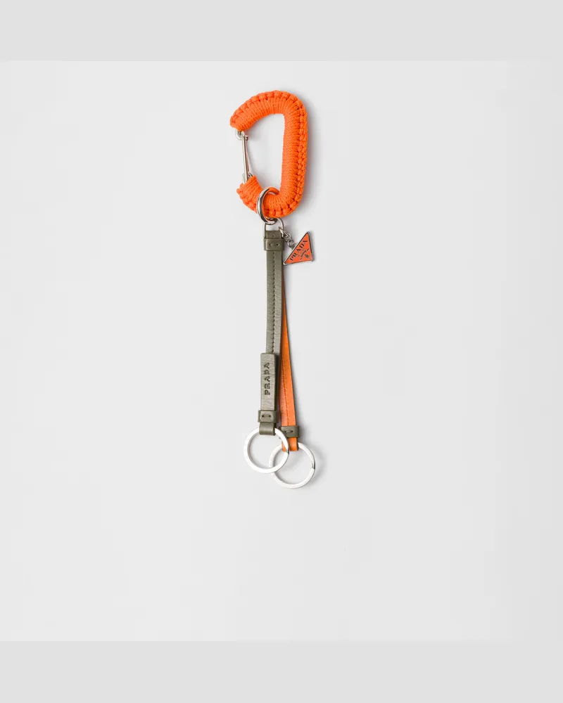 Prada Taschenanhänger aus Leder Orange