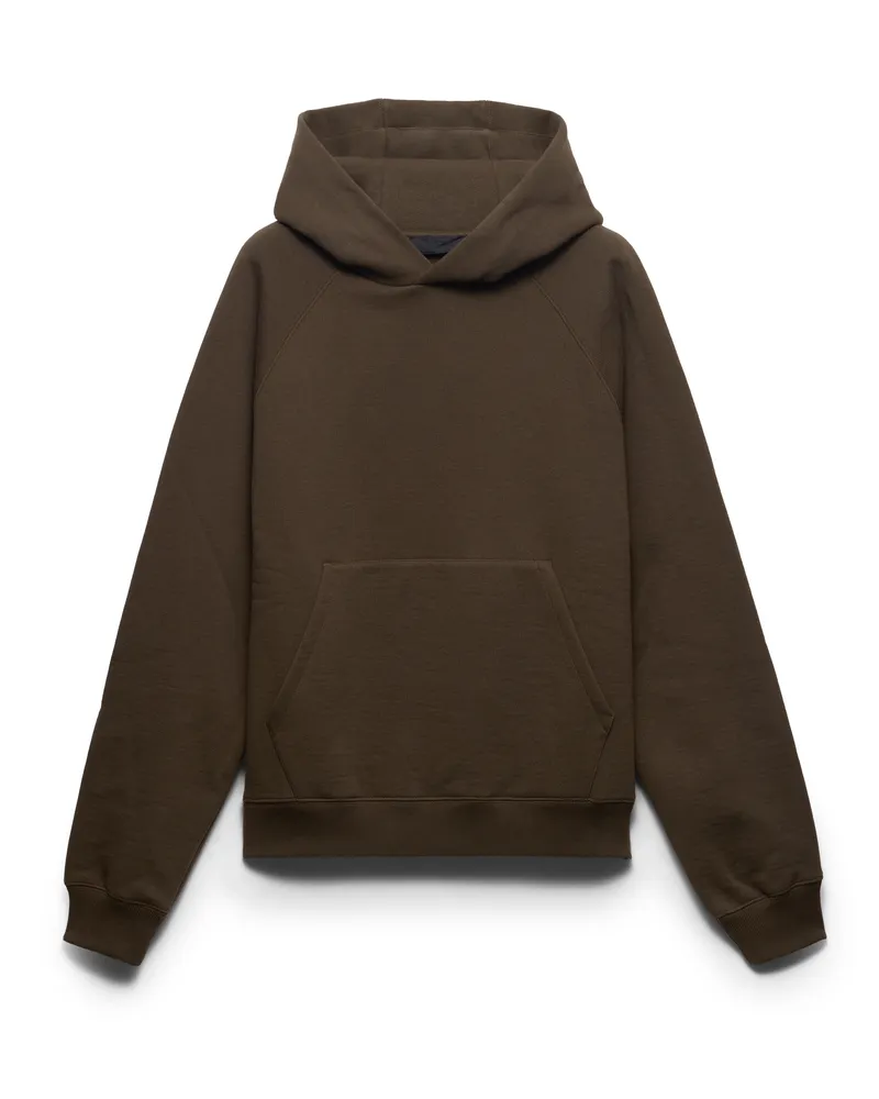 Prada Kapuzenpullover Aus Baumwollfleece, Herren, Camouflage/grün, Größe Camouflage