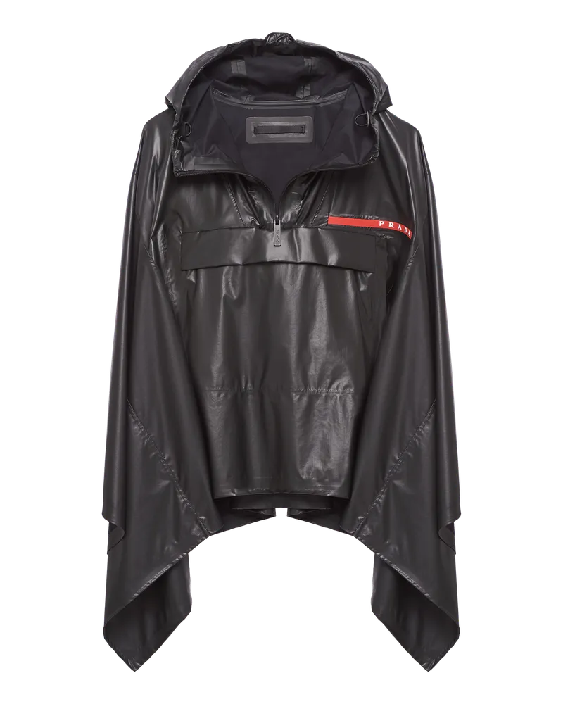 Prada Cape aus Light Re-Nylon Schwarz